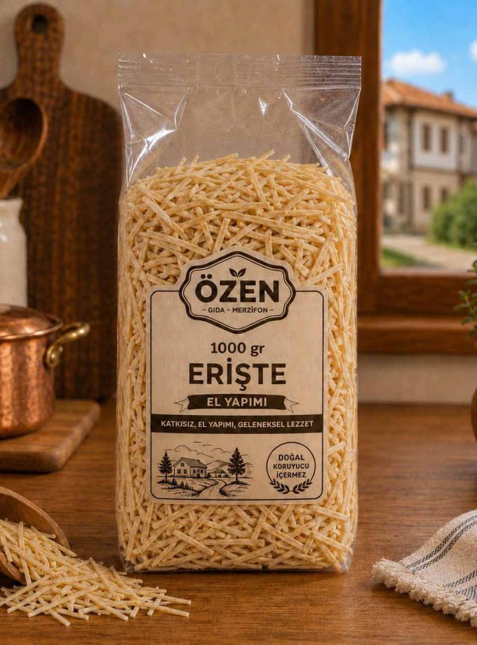 1000 gr Erişte (Ev Makarnası) | %100 Doğal Özen Gıda Merzifon