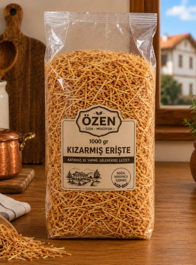 1000 gr Kızarmış Erişte | %100 Doğal Özen Gıda Merzifon